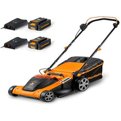 LawnMaster CLMF4841E Tagliaerba Senza Filo 48V Max 2x24V 4.0Ah Batteria, 41cm Fino a 450m², Altezza di Taglio a 6 Livelli 22-72mm, Capacità di