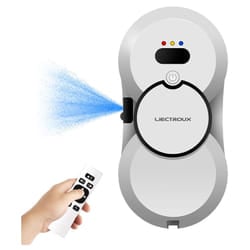 Liectroux - Robot Elettrico Per La Pulizia Delle Finestre HCR-10, Spruzzo d'acqua a ultrasuoni, Instradamento ai, Motore senza spazzole, Serbatoio