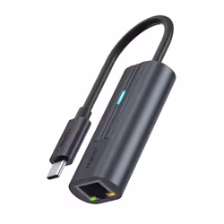 Rapoo UCA-1006, USB tipo-C, RJ-45, Maschio, Nero, 58 mm, 25 mm