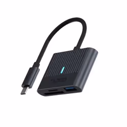 Rapoo UCR-3001, MMC, MicroSD (TransFlash), SD, SDHC, SDXC, Nero, 5000 Mbit/s, Alluminio, USB 3.2 Gen 1 (3.1 Gen 1) Type-C, 54 ...