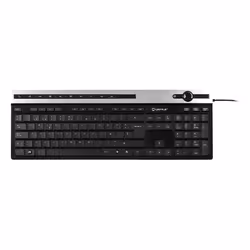 UNYKAch A 2930, Full-size (100%), Cablato, USB, Interruttore a chiave a membrana, QWERTY, Nero, Argento