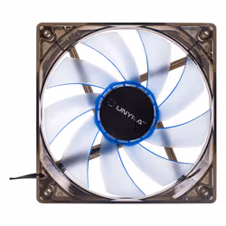 UNYKAch 51791, Ventilatore, 12 cm, 1200 Giri/min, Grigio, Trasparente
