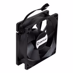 UNYKAch 80.80.25 sistema di raffreddamento per computer Case per computer Ventilatore 8 cm Nero - Vista aggiuntiva 4
