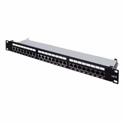 aiten data 80.24.06F, Cat6, F/UTP (FTP), Nero, Acciaio, Montaggio a rack, 1U