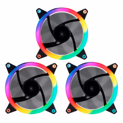UNYKAch Fan CANDY 30 ARGB Ring Led 120 mm, Ventilatore, 12 cm, 1500 Giri/min, Nero