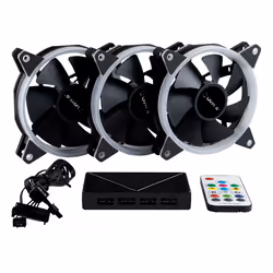 UNYKAch Fan CANDY 30 ARGB Ring Led 120 mm Case per computer Ventilatore 12 cm Nero 3 pz