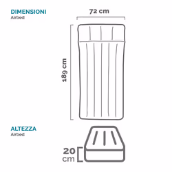 Intex 67998 materasso ad aria Materasso singolo Blu, Grigio chiaro Unisex - Vista aggiuntiva 5