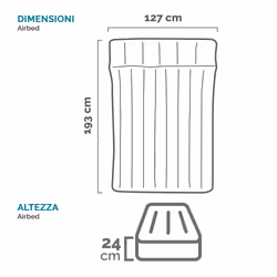 Intex 67999 materasso ad aria Doppio materasso Blu, Grigio chiaro Unisex - Vista aggiuntiva 6