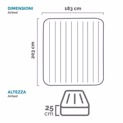 Intex DuraBeam Classic Downy King Doppio materasso Blu Unisex - Vista aggiuntiva 8