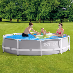 Intex PrismFrame Piscina con bordi Piscina rotonda 4485 L Blu, Grigio - Vista aggiuntiva 4