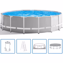 Intex 26726 piscina fuori terra Piscina con bordi Piscina rotonda 16805 L Grigio - Vista aggiuntiva 2