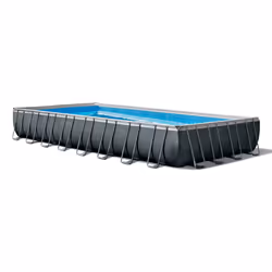 Intex 26378, 54368 L, Piscina con bordi, Adulti e bambini, Scala, Antracite, Blu, 279,6 kg
