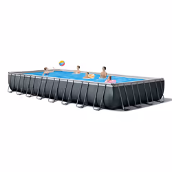 Intex 26378 piscina fuori terra Piscina con bordi Piscina rettangolare 54368 L Antracite, Blu