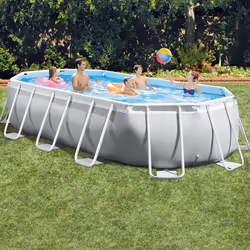 Intex 26796 piscina fuori terra Piscina con bordi Piscina ovale 13365 L Blu, Grigio - Vista aggiuntiva 4