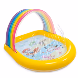 Intex Rainbow Arch Spray Pool, 84 L, Piscina gonfiabile, Bambino, Giallo, 1,99 kg