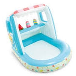 Intex Ice Cream Stand Play House Piscina gonfiabile Piscina quadrata Blu
