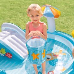 Intex Gator Play Center Piscina gonfiabile Piscina rotonda 160 L Blu, Multicolore - Vista aggiuntiva 4
