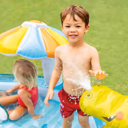 Intex Gator Play Center Piscina gonfiabile Piscina rotonda 160 L Blu, Multicolore - Vista aggiuntiva 5