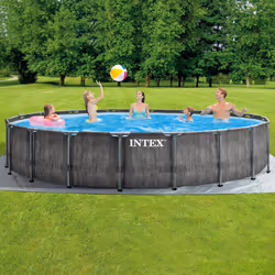 Intex Baltik Piscina con bordi Piscina rotonda 24311 L Blu, Grigio - Vista aggiuntiva 4