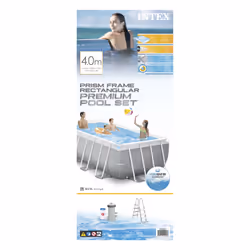 Intex 26790GN piscina fuori terra Piscina con bordi Piscina rettangolare 8418 L Grigio - Vista aggiuntiva 8