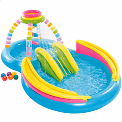 Dimensioni da gonfio: 295x191x109 cm Capacità piscina grande a 14 cm: 206 L. Capacità piscina piccola a 14 cm: 168 L Include ...