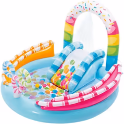 57144 è il play center caramella di Intex adatto ai bambini dai 2 anni in su. È realizzato in vinile di alta qualità per gara ...