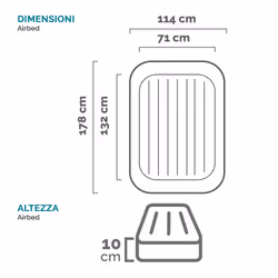 Intex 66814NP materasso ad aria Doppio materasso Bianco Unisex - Vista aggiuntiva 5