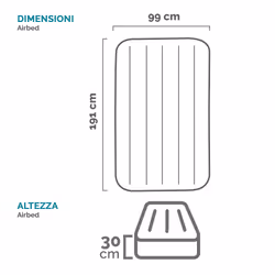 Intex DuraBeam Pillow Rest Mid-Rise Materasso singolo Grigio Unisex - Vista aggiuntiva 7