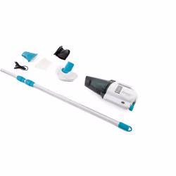 Il set include un'asta telescopica in alluminio leggero di 239 cm e due testine aspiratrici intercambiabili per una pulizia v ...
