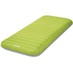 Intex 64097NP - Materasso Gonfiabile Camping Singolo in TPU, Verde, con Pompa Elettrica Portatile, 76x191x17 cm