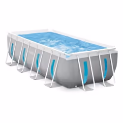 Intex 26770NP, Piscina con bordi, Bambini e adulti, Scala, Grigio