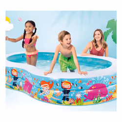 Intex 56490 Piscina gonfiabile Piscina ovale 700 L Blu, Multicolore
