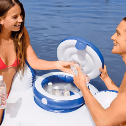 Intex 58837EU galleggiante da piscina e da spiaggia Blu, Grigio, Bianco Vinile Sedia a sdraio galleggiante - Vista aggiuntiva 5
