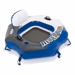 Intex 58854, Nero, Blu, Bianco, Sedia a sdraio galleggiante, Vinile, Uomo/Donna, 1300 mm, 1260 mm