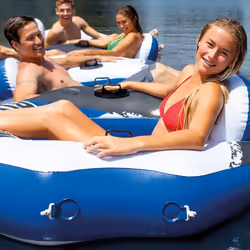 Intex 58854 galleggiante da piscina e da spiaggia Nero, Blu, Bianco Vinile Sedia a sdraio galleggiante