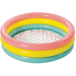 Intex - 58924NP - Piscina Gonfiabile Sunset Glow, Tre Anelli, Vinile, Multicolore, 86x25 cm