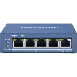 Hikvision DS-3E0505P-E/M switch di rete Non gestito L2 Gigabit Ethernet (10/100/1000) Supporto Power over Ethernet (PoE) 1U Blu