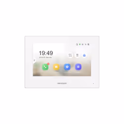 Hikvision DS-KH6320-WTE1-W(Europe BV), 17,8 cm (7"), TFT, 1024 x 600 Pixel, Capacitivo, G.711u, Bianco