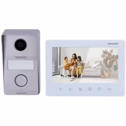 Hikvision Kit de videocitofono Tecnologia analogica a 2 fili Kit composto da: DS-KV1101-ME2/pannello da esterno a filo de vid ...