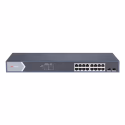 Hikvision DS-3E1518P-SI, Gestito, L2, Gigabit Ethernet (10/100/1000), Supporto Power over Ethernet (PoE), Montaggio rack, 1U