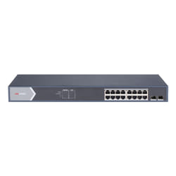 Hikvision DS-3E1518P-SI switch di rete Gestito L2 Gigabit Ethernet (10/100/1000) Supporto Power over Ethernet (PoE) 1U Nero