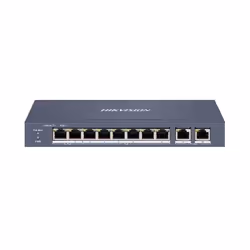 Hikvision DS-3E1310HP-EI, Gestito, Fast Ethernet (10/100), Supporto Power over Ethernet (PoE), Montabile a parete