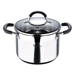 ‎ Masterpro - Casseruola ø20x14cm 4l acciaio inox con coperchio foodies bgmp-1505-bk masterpro