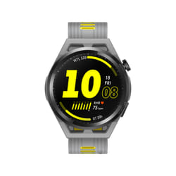 Huawei WATCH GT Runner-B19A,Grey Durable Polymer Fiber Case, Grey Soft Silicone Strap