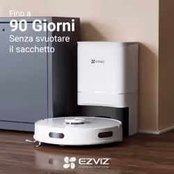 EZVIZ RE4 PLUS Aspirapolvere lavapavimenti robot con base svuota polvere, connesso con app - Vista aggiuntiva 6