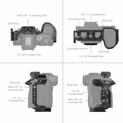 SmallRig "Black Mamba" custodia per macchine fotografiche 1/4" Nero - Vista aggiuntiva 5