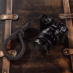 SmallRig 4881 tracolla Fotocamera Vera pelle, Nylon Nero