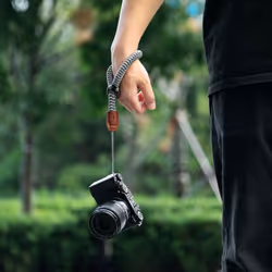 SmallRig 5055 tracolla Fotocamera Vera pelle, Nylon Grigio
