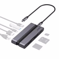 SmallRig 9 in 1 CFexpress A Cablato USB 3.2 Gen 2 (3.1 Gen 2) Type-C Nero, Grigio