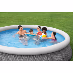 Bestway Fast Set 57445 piscina fuori terra Piscina con bordi/gonfiabile Piscina rotonda Grigio, Bianco - Vista aggiuntiva 4